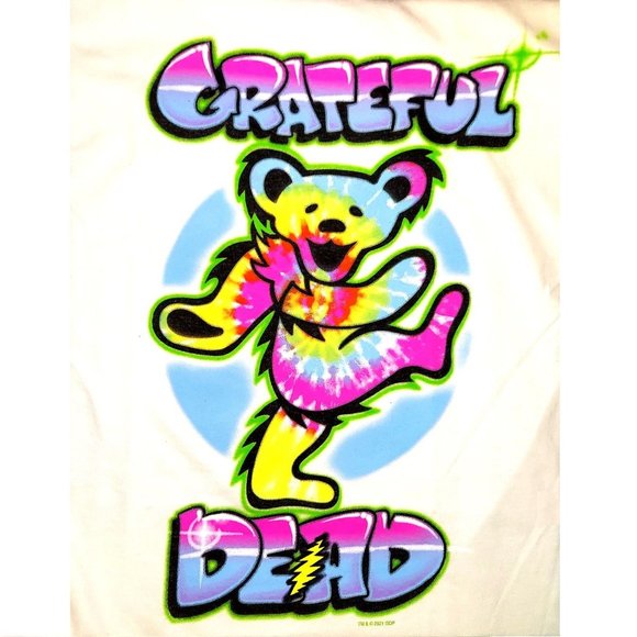 Grateful Dead Airbrush Dancing Bear jam rock Official T-Shirt M NWT - Picture 2 of 4